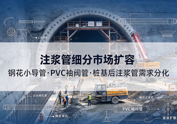 铁西注浆管细分市场扩容，隧道钢花小导管、PVC 袖阀管、桩基后注浆管需求分化